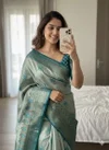 Fancy Tissue Pure Banarasi Zari Work Saree Wholesale In India